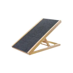 Adjustable Wood Grain Dog Ramp, Polished, Portable & Stable, Floofi