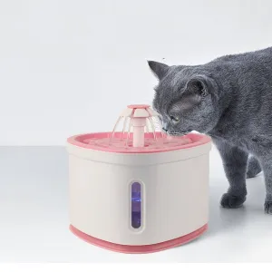 Automatic Water Fountain with LED Electric USB Pet Mute Drinker Feeder Bowl