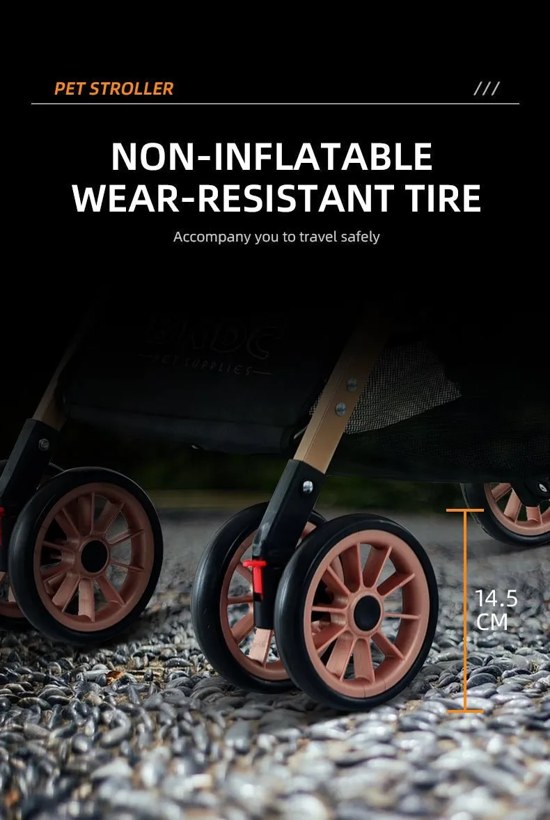 BNDC 103 Pram & Stroller For Dogs & Cats (Black)