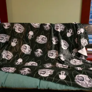 Cat Skulls Minky Blanket