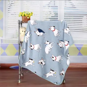 Coral Fleece Print Pet Blanket
