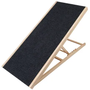 Fresh Fab Finds Foldable Wooden Dog Ramp for High Beds Non Slip 4 Heights Adjustable Pet Cat Ramp for Couch Car SUV 176LBS Load