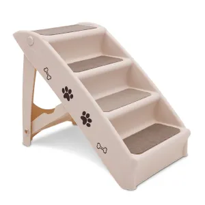 Furtastic 50cm Foldable Pet Step Ladder Stairs (White)