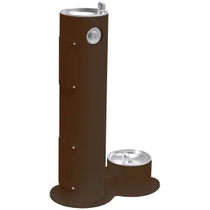 Halsey Taylor 4400DBBRN Outdoor Ftn with Pet Station Non-Filtered Non-Refrigerated Brown