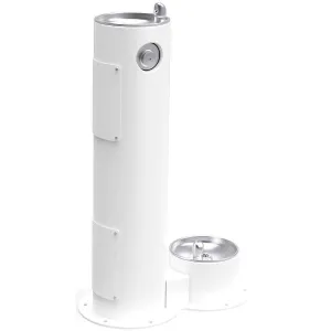 Halsey Taylor 4400DBFRKWHT Outdoor Fountain with Pet Station Non-Filtered FR White