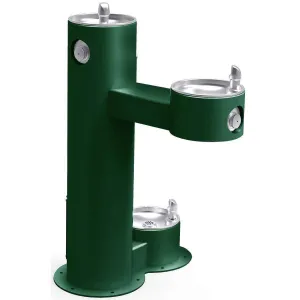 Halsey Taylor 4420DBFRKEVG Outdoor Fountain Bi-Level with Pet Station Non-Filtered FR EVG