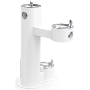Halsey Taylor 4420DBFRKWHT Outdoor Fountain Bi-Level with Pet Station Non-Filtered FR White