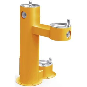 Halsey Taylor 4420DBFRKYLW Outdoor Fountain Bi-Level with Pet Station Non-Filtered FR Yellow