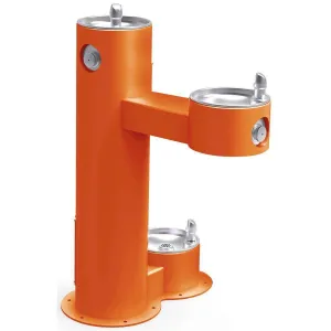 Halsey Taylor 4420DBORN Outdoor Fountain Bi-Level with Pet Station Non-Filtered Orange