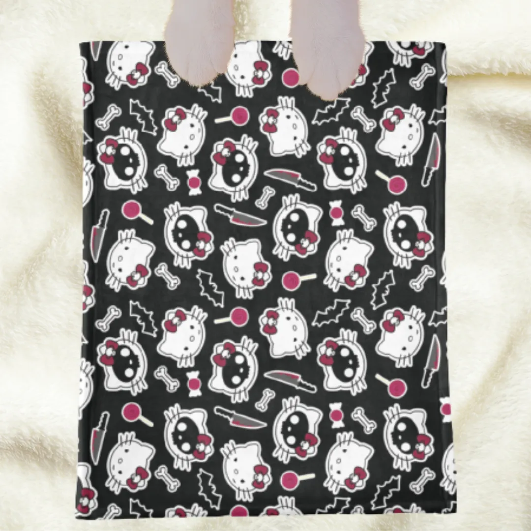 Hello KILLy Minky Blanket - Black