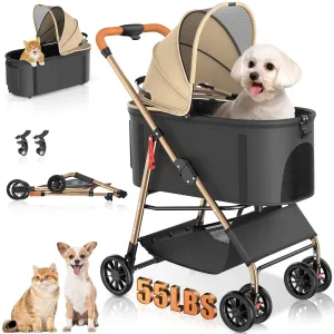 LAKWAR Q153215 3 in 1 Multifunctional Pet Travel Carrier, Grey