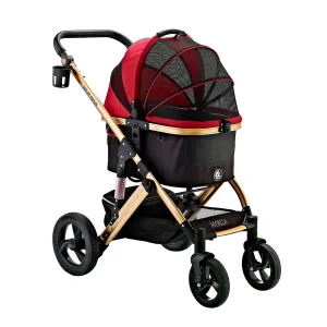Monza Luxury 3-In-1 Stroller Red