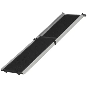 PawHut Dog Ramp for Car Telescoping Pet Ramp w/ Handle, Aluminium Frame Non-Slip