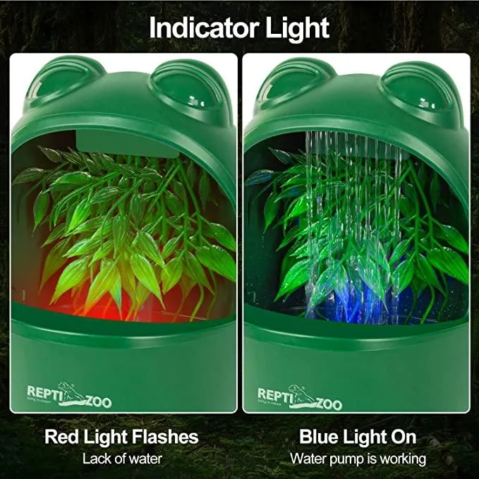 REPTIZOO Chameleon Water Dispenser Automatic Water Dripper Drinking Fountain with Indicator Light